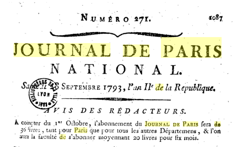 28 septembre 1793: Almanach Captu656