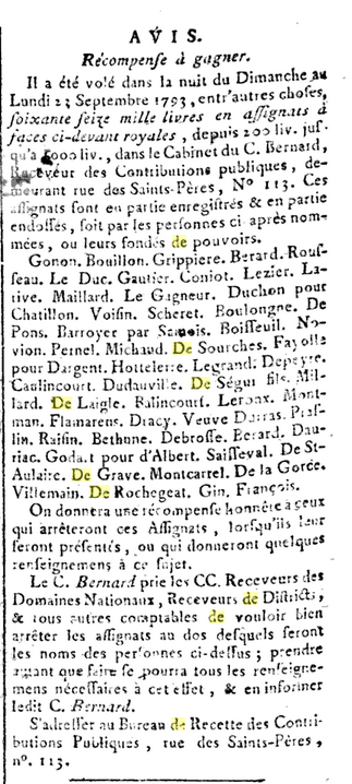 29 septembre 1793: Almanach Captu659