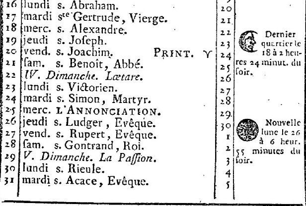 1er mars 1789: Almanach Captu967