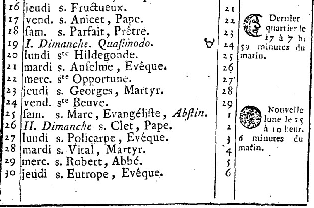 1er avril 1789: Almanach Captu969