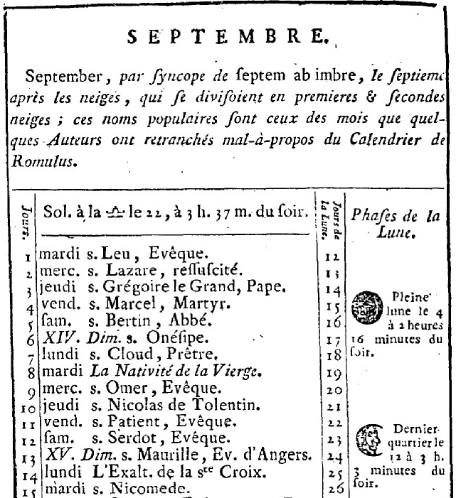 1er septembre 1789: Almanach Captu985