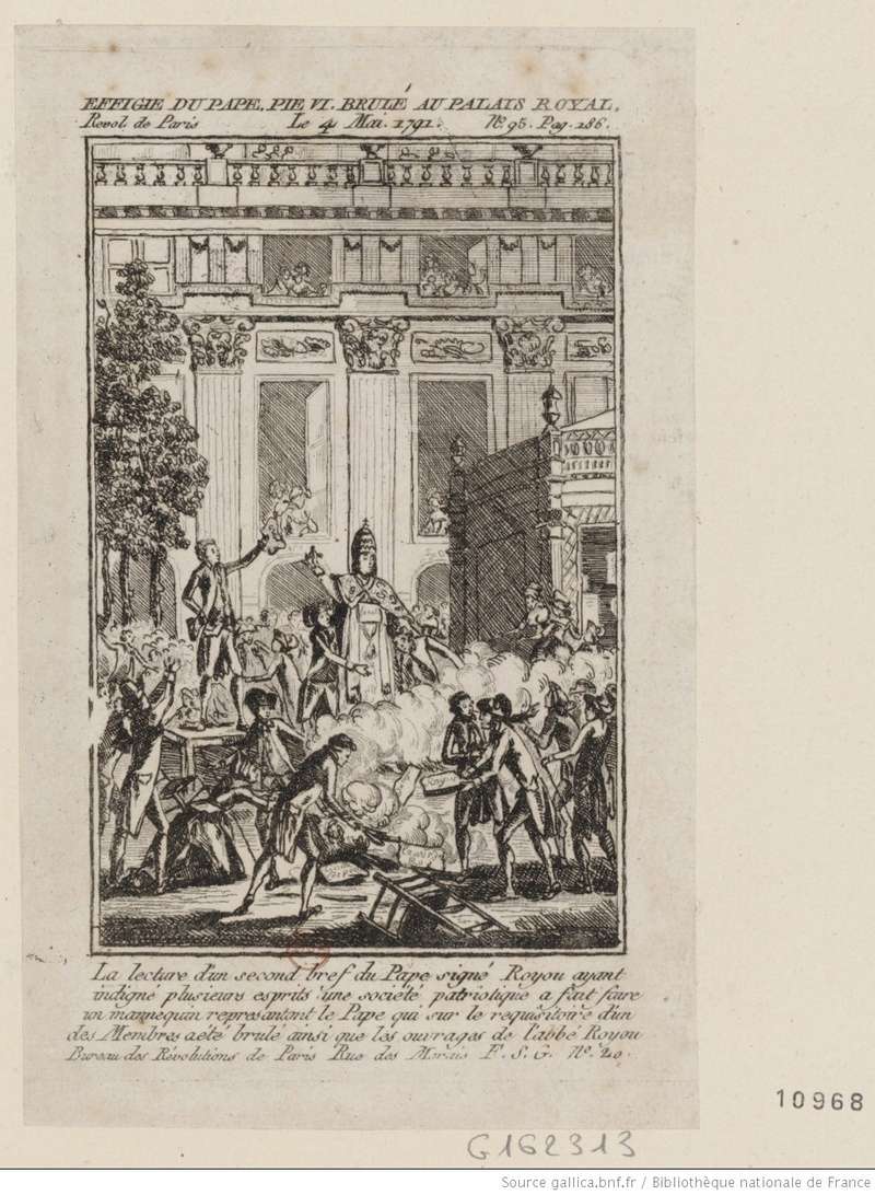 04 mai 1791: Le Pape est brûlé en effigie à Paris après un simulacre de procès Effigi10