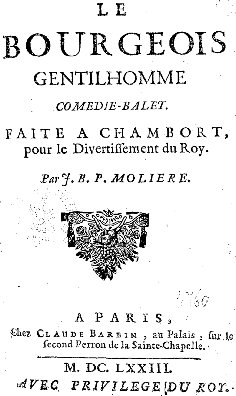 14 octobre 1670: Première du "Bourgeois gentilhomme" au château de Chambord Le_bou10