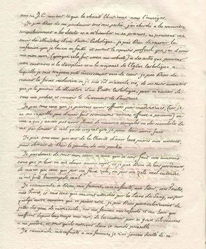 25 décembre 1792: Testament de Louis XVI Louisx10