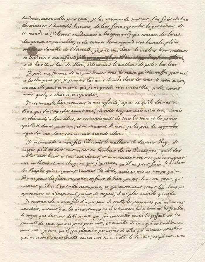 25 décembre 1792: Testament de Louis XVI Louisx11