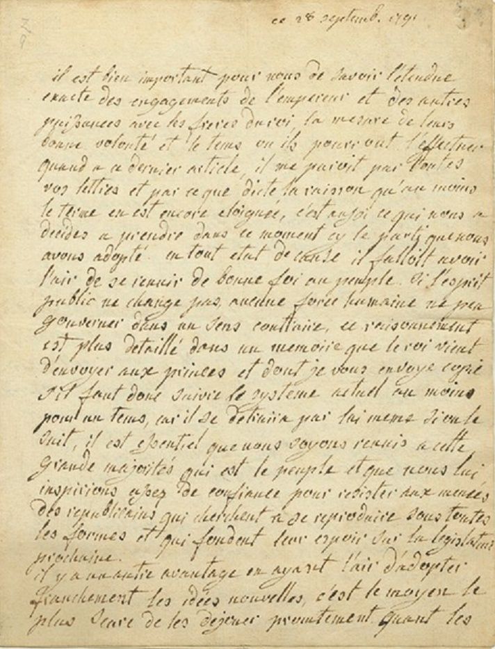 28 septembre 1791:  lettre de Marie-Antoinette au comte de Mercy-Argenteau Sans_t10