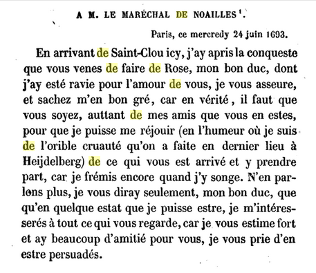 24 juin 1693: Correspondance de La Palatine Signat49