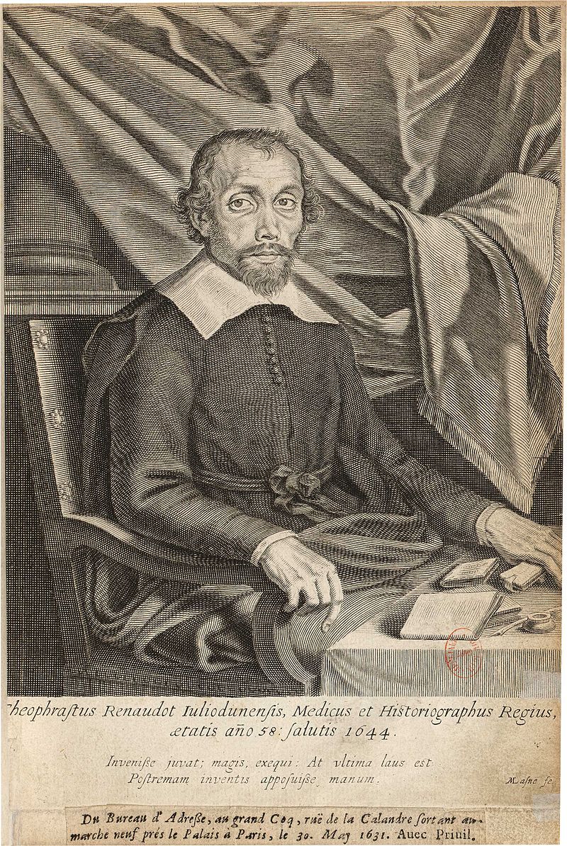 30 mai 1631: Parution du premier numéro de La Gazette, périodique créé par Théophraste Renaudot Theoph10
