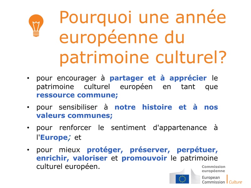 2018, année européenne du patrimoine culturel: la diversité et la richesse du patrimoine européen mises à l'honneur 0311