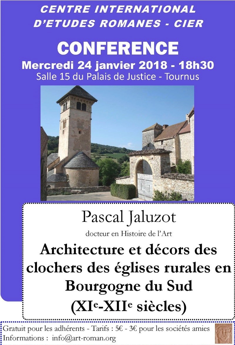 CIER - Conférence 24/01/18 (18h30 Palais de Justice, Tournus) : Pascal Jaluzot Affich11