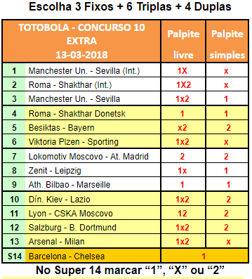 2018 - Totobola - Prognósticos para o concurso 10_Extra/2018 Conc1011