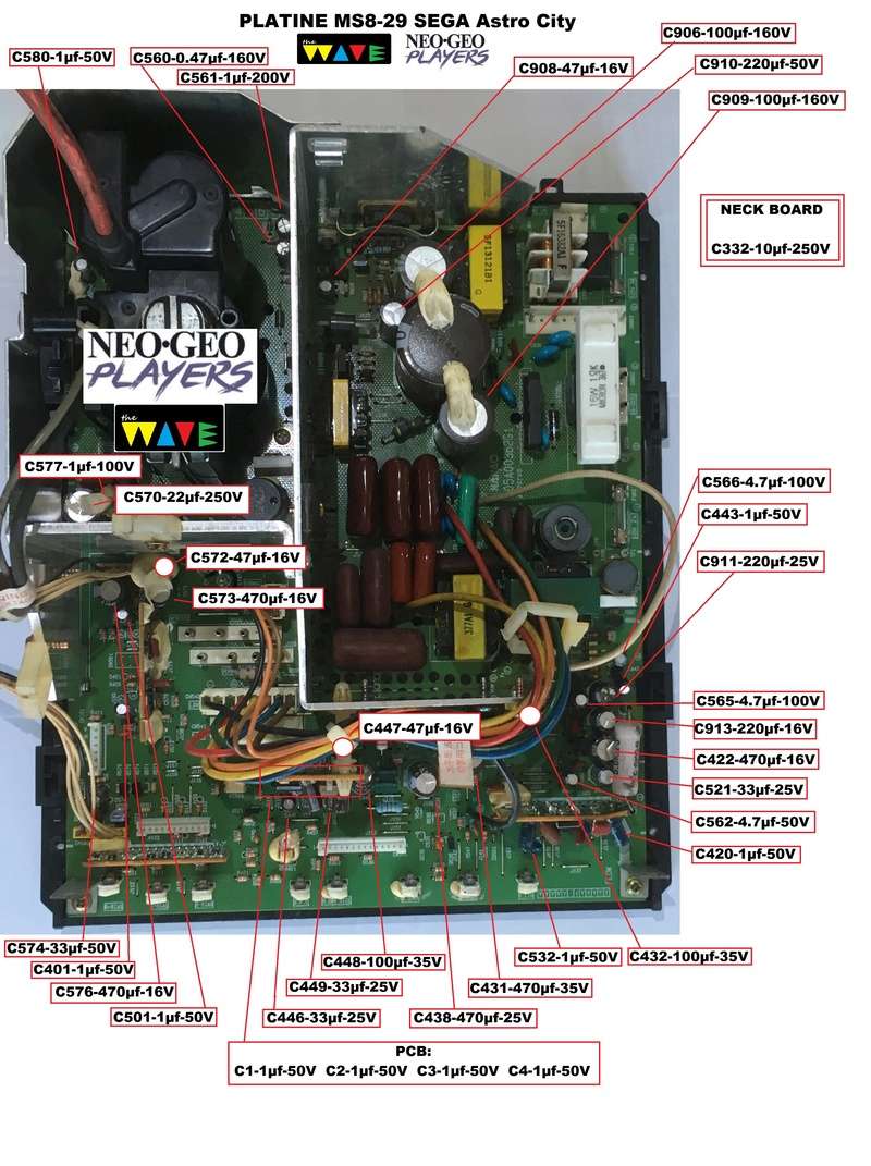 Cap kit capkit platine Nanao MS8-29 pour SEGA Astro City Img_5910