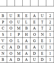 Un mot de 6 lettres à trouver Jeu11