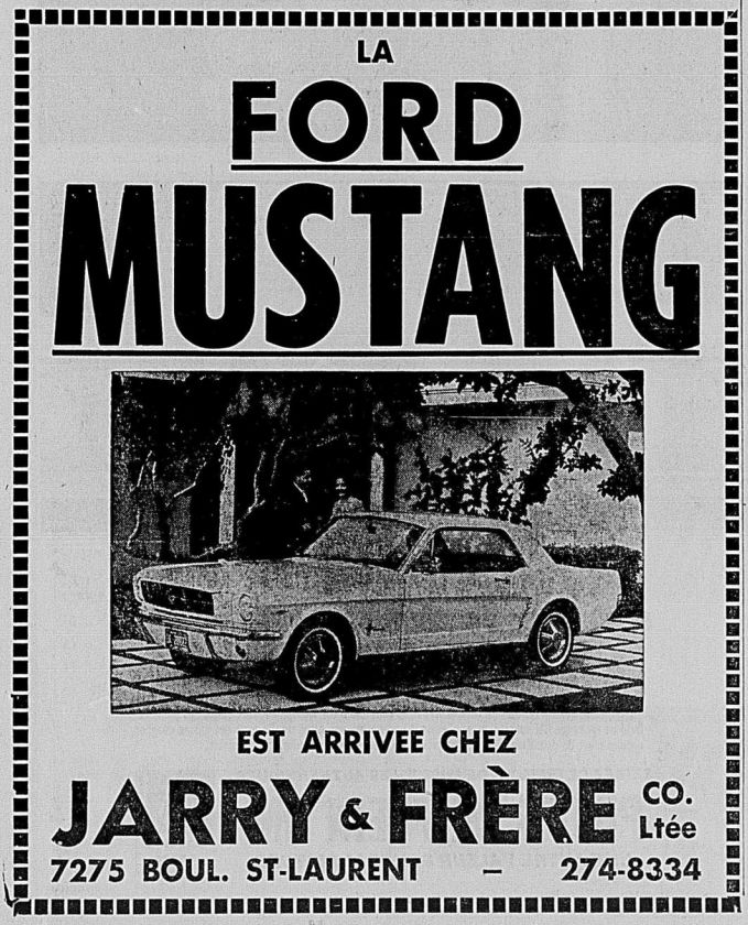 Publicité en français pour la Mustang 1965 1964_010