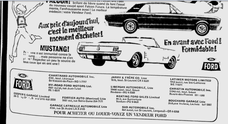 Publicité en français pour la Mustang 1966 1966_m10