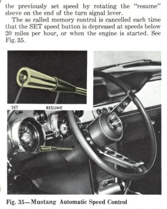 option - (62) Option, régulateur de vitesse pour Mustang 1967 (cruise control) 1967_c14