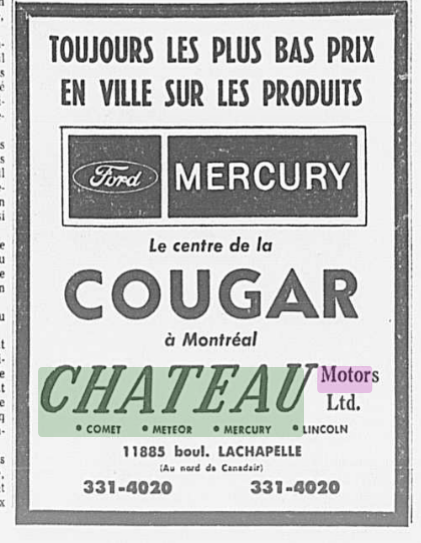 Château motors, Mercury Chatea10