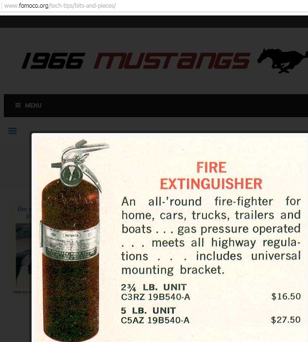 34: Accessoire: Extincteur chimique sec pour Mustang 1966 Extect10