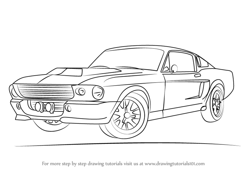 Mustang à colorier  How-to10