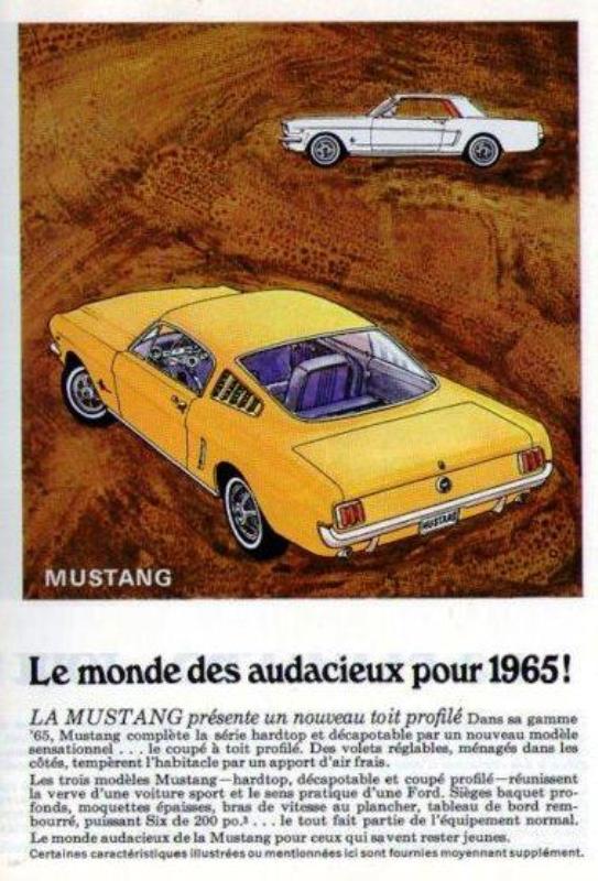 Publicité en français pour la Mustang 1965 Mustan10