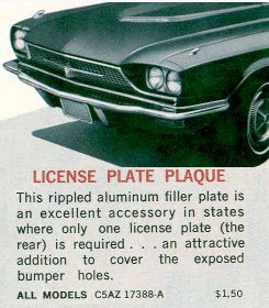 104: Accessoire : Plaque décorative en aluminium pour Mustang 1966 Plaque12