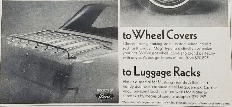 63: Accessoire: Porte bagages pour Mustang 1966 Rack_s10