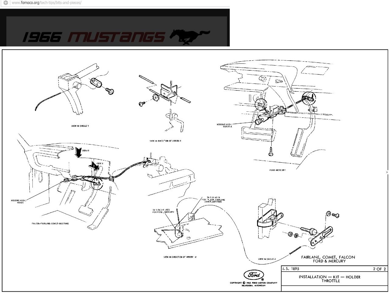 103: Accessoire: Contrôle d'accélérateur (throttle control) pour Mustang 1966 Thrott11