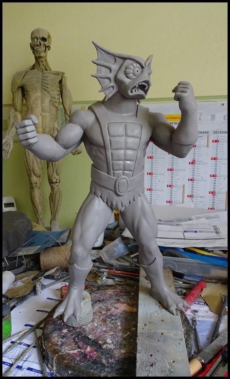 PROJET CUSTOM MOTU MerMan statue 1/4 style "Filmation/PCS" - Page 3 Wip_1310