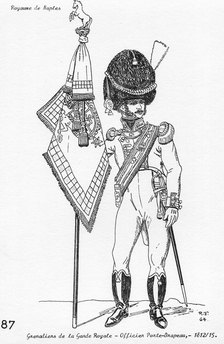 Grenadier of the Royal Guard Standard Bearer Officer, Kingdom of Naples F2c_1710