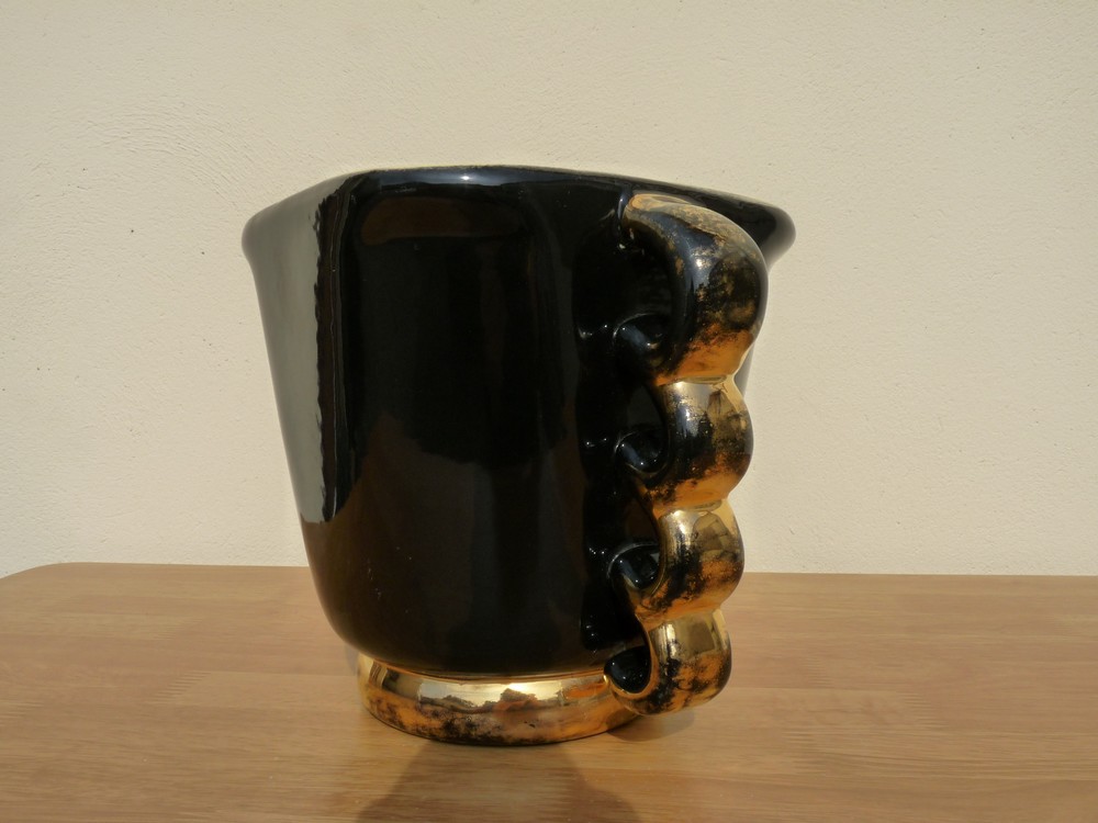 Cache-pot céramique noire P1270411