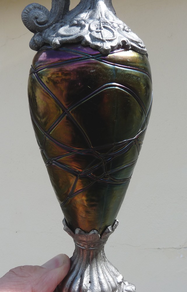 Vase verre irisé Pallme -König Tchécoslovaquie P1390331