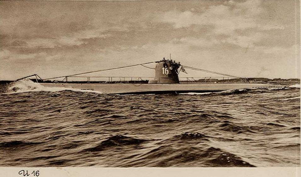 Les U-Boote de la seconde guerre mondiale U16_1910
