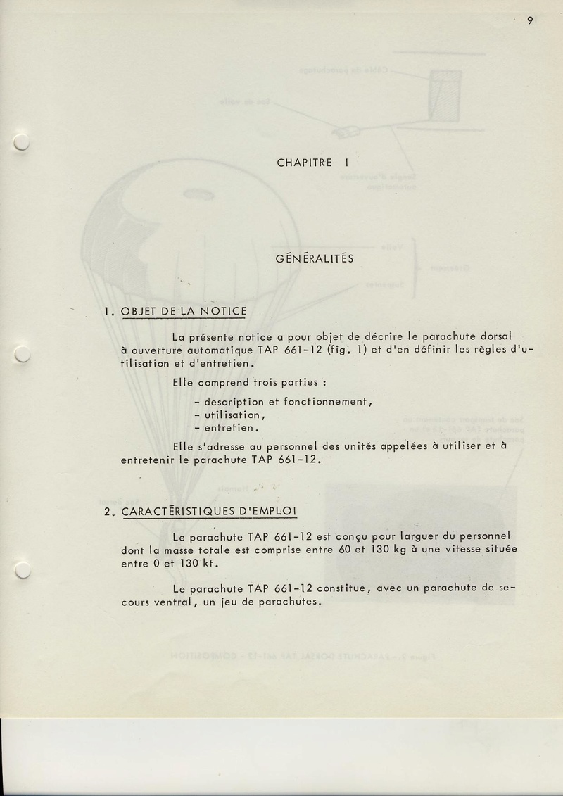 [Parachutes] Fiches Techniques Dorsal TAP 661-12 0711