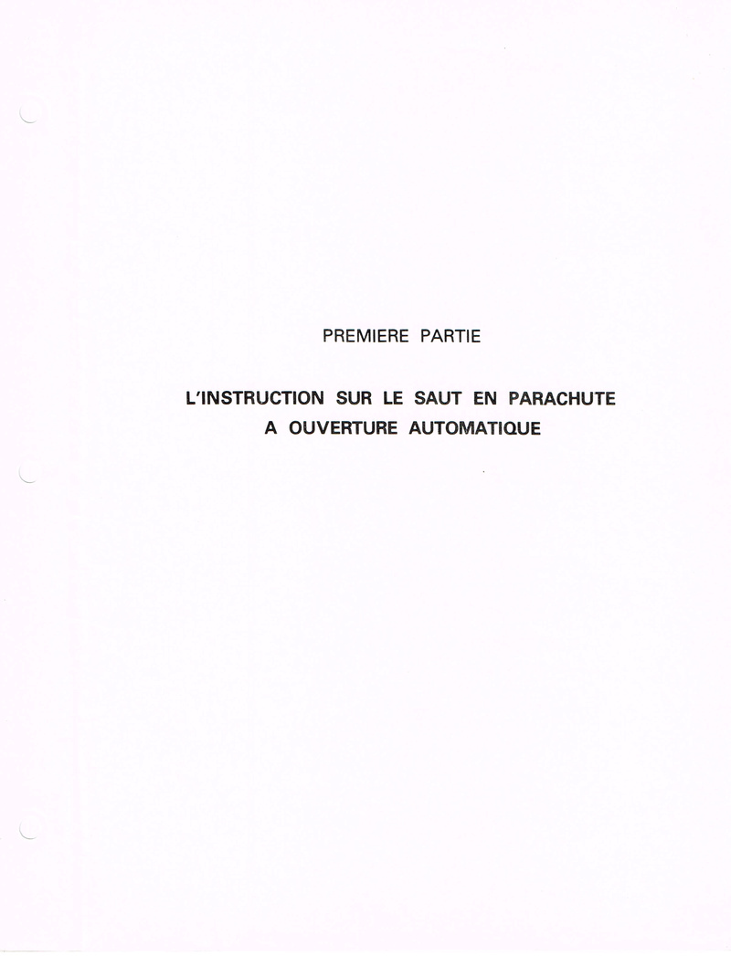 [Parachutes] Règlement pour le saut en parachute - TAP111 613