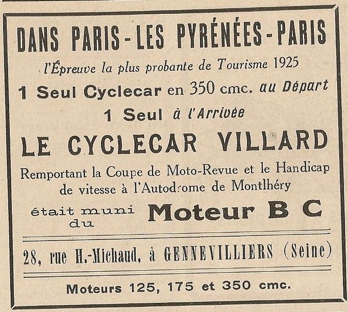 VILLARD cyclecar - Page 8 Villar11