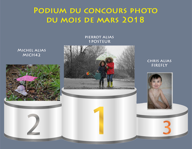 Concours photo du mois de mars 2018 - Thème "La pluie et le mouillé" (terminé) Podium12