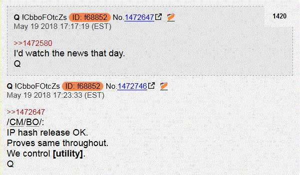 Q Drops 19 May  - NOW WHAT??? Frickery Afoot! 142010
