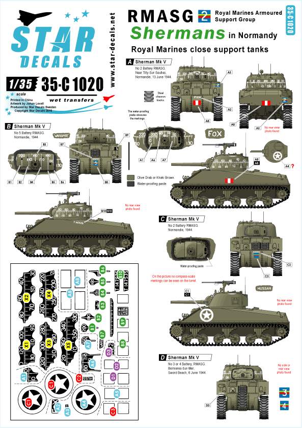 Nombres sur tourelles Sherman british 35-c1011