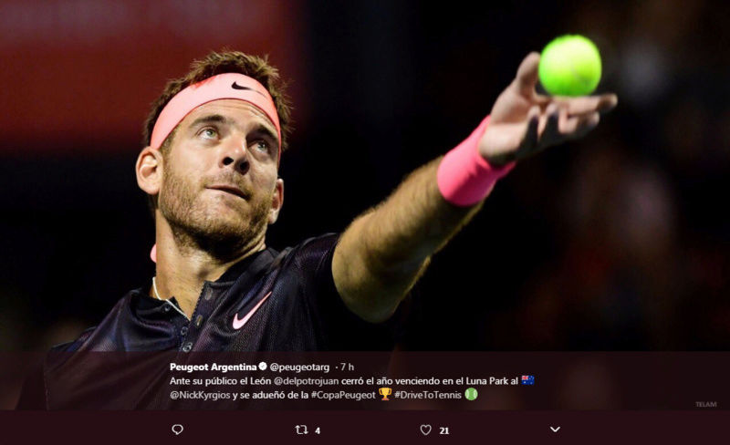 Juan Martin Del Potro et Nick Kyrgios, le 15 décembre 2017, à Buenos Aires, en Argentine Untit251