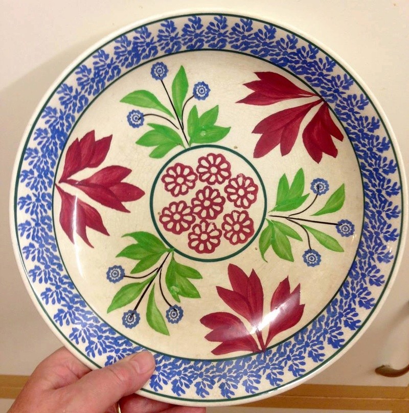 English? Blue & White 17th Century? Tin Glazed? Spongeware plates Dc534310
