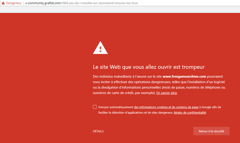 Problème sur un lien, et vous ? Er10