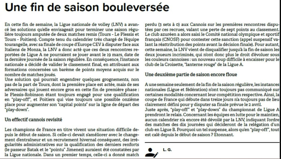 [Ligue A] Des défaites sur tapis vert pour l'AS Cannes ? - Page 4 Volley14
