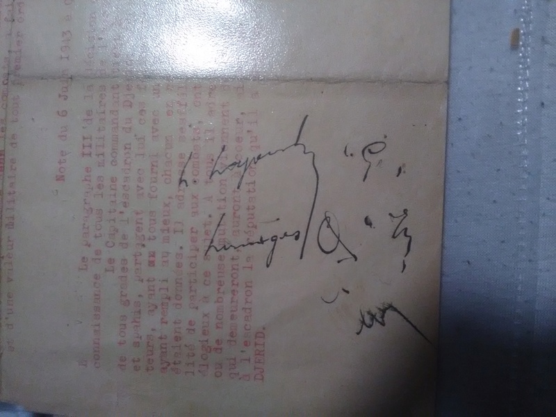 Autographe 1er régiment de spahis algérien ... illustre ou inconnu ?  Img_2039