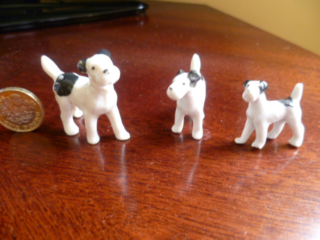 3 Miniature Scottish Terrier - Germany China - Figures P1310812