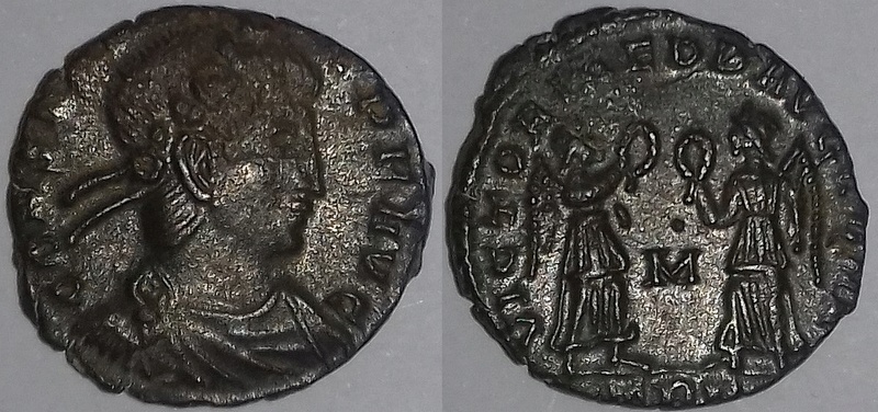 Centenionalis ou nummus de Constans "VICTORIAE DD AVGG Q NN"... 20180323