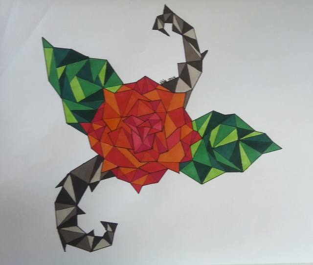 Rose géométrique Rose10