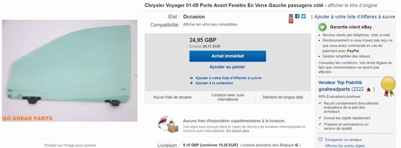 PapyKy, Remplace vitrre & rétroviseur porte AVG de S4. Ebay_u10