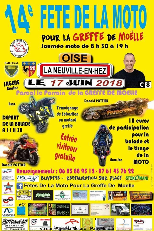 FETE DE LA MOTO  - 17 juin 2018 - La Neuville -en Hez  ( Oise )  14e-fy10
