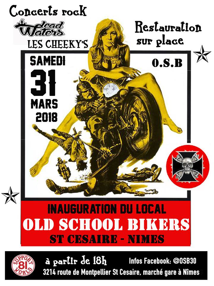 MANIFESTATION - inaugurati du local  "Old School Bikers", Nimes, samed 31 mars 2018 18032613