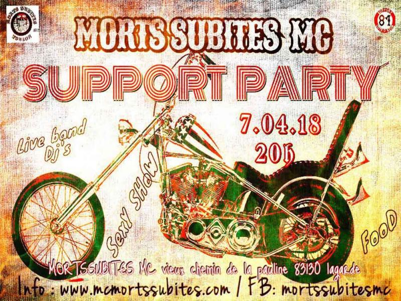 MANIFESTATION - MORTS SUBITES MC support party 7 avril 2018  18040210
